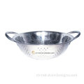 Stainless steel rice colander with handle & stand